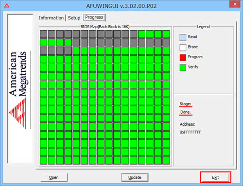 「AFUWINGUI v.3.02.00.P02」画面
