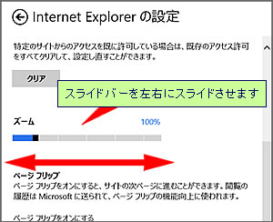Internet Explorer の設定
