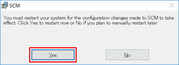 You must restart your system for the configuration...